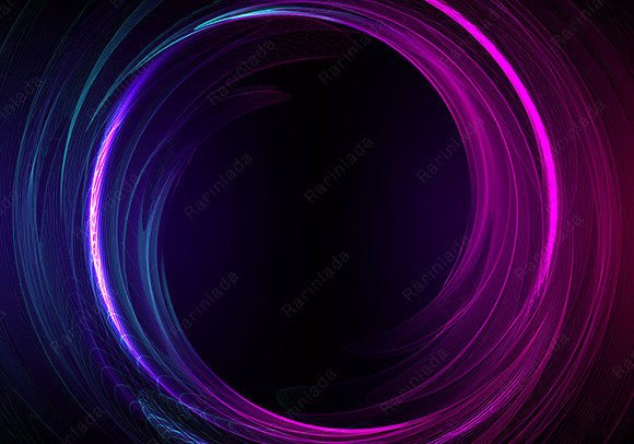 Download Cyberspace Technology Circle Blue Neon - Blue Collection