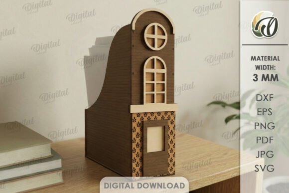 Download House Office Organizer Laser Cut - House Collection