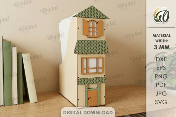 Download House Office Organizer Laser Cut - House Collection