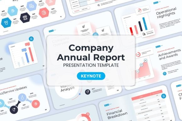 Download Company Annual Report - Keynote Template - Company Collection
