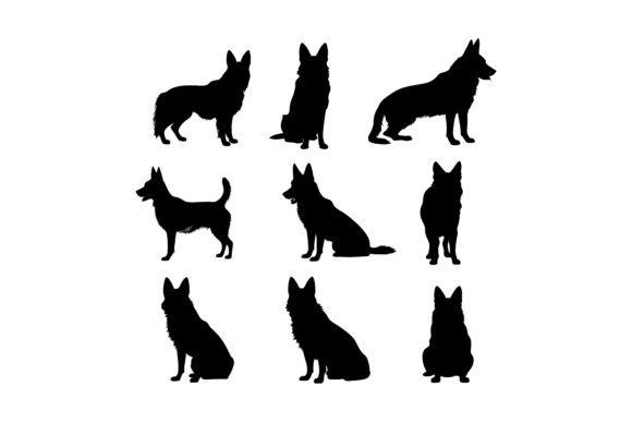 Download Working Dog Outline Set - Work Collection