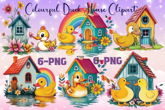 Download Colourful Duck House Clipart Bundle - House Collection