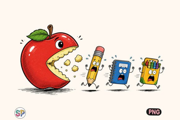 Download Funny Back to School Apple Pencil Shirt - Premium Bundle