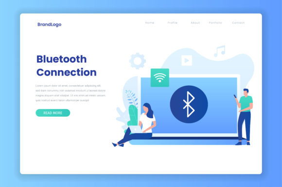 Download Bluetooth Connection Illustration - Blue Collection