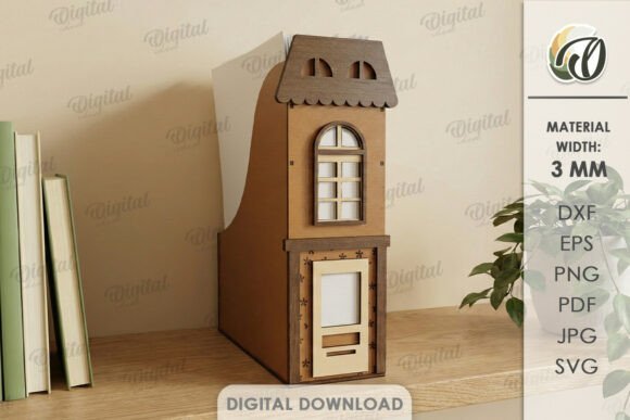 Download House Office Organizer Laser Cut - House Collection