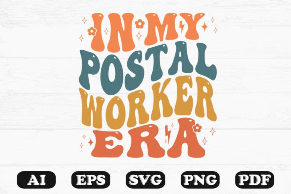 Download In My Postal Worker Era Retro Wavy Svg - Work Collection
