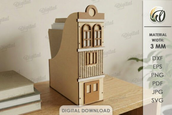 Download House Office Organizer Laser Cut - House Collection