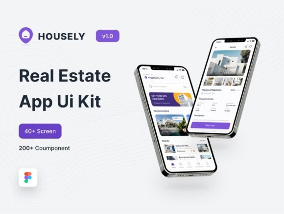 Download Housely - Rent Real Estate App Ui Kit - House Collection