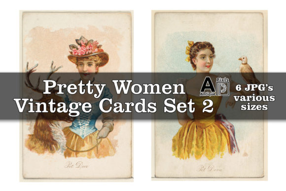 Download Women with Household Pets Cards Set No 2 - House Collection